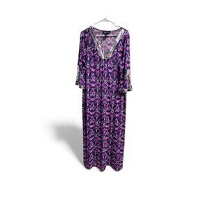 INC International Concepts Woman 0X Sheer Sequin Maxi Dress Cover Up
